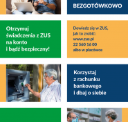 grafika Bezpiecznie, zdrowo, bezgotówkowo