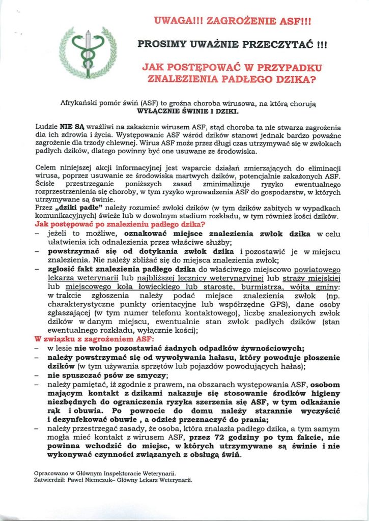asf ulotka