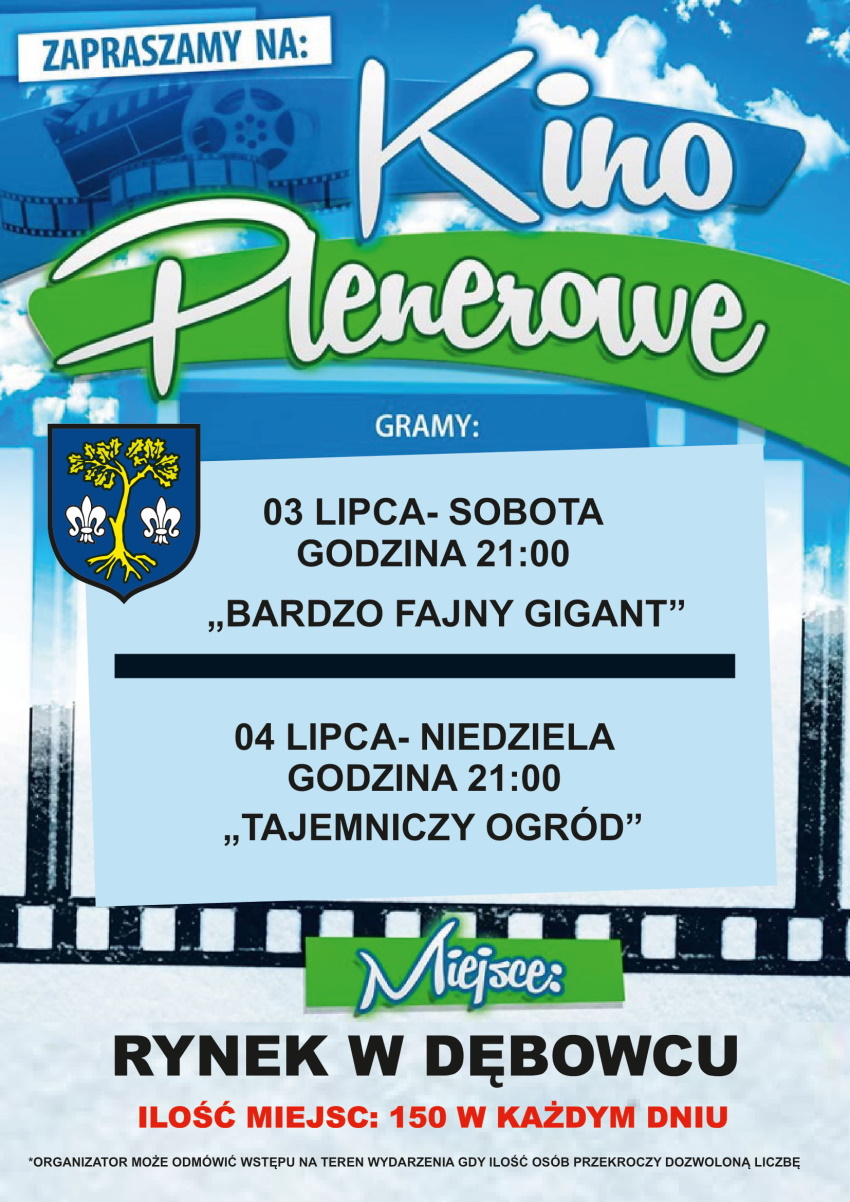 plakat Kino Plenerowe w Dębowcu