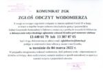 odczyty wody Komunikat ZGK dotyczący odczytów wodomierzy