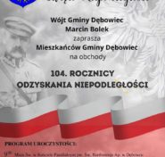 plakat zapraszający na uroczystości 11 listopada