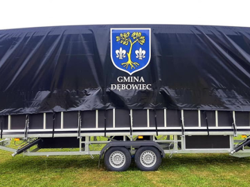 mobilna scena - złożona do transportu